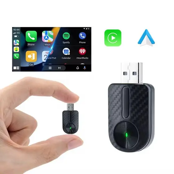 CarPlay Sem Fio Bluetooth e Wi-Fi 5GHz Plug and Play Android Auto Adaptador Wireless