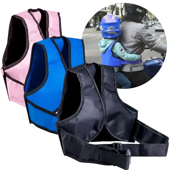 Colete Cinto Segurança Moto Infantil Criança Unisex Garupa Kids