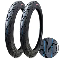 Par Pneu Kenda 2.50-18 40P K677 Thorax Mandrakinho Com Câmara Moto