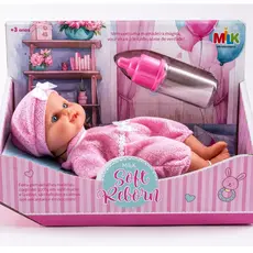 Boneca Reborn Soft Em Vinil Super Macio Com Mamadeira Magica - Envio Imediato -