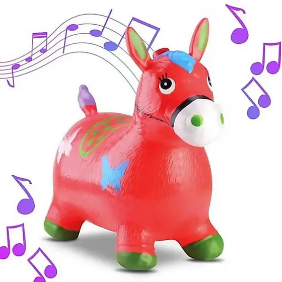 Brinquedo Cavalo Upa Upa Com Som Pula Pula Infantil Inflável Com Música - Envio Imediato -