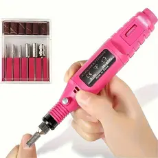Lixadeira de Unhas Elétrica com Broca e Motor Bivolt para Manicure e Pedicure