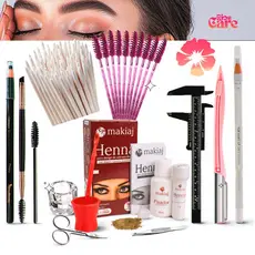 Kit Sobrancelha Henna Makiaj -  Kit Paquimetro + Pincel + Dappen + Lápis + Escovinha + Palito Henna