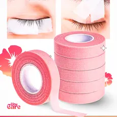 5 Fitas Transpore/Micropore Rosa Antialérgica Para Extensão E Alongamento De Cílios 9m