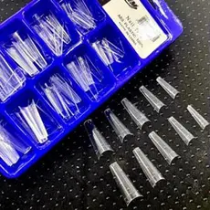 Kit 100 Tips leitosa/transparente Unhas em Gel Alongamento Acrigel