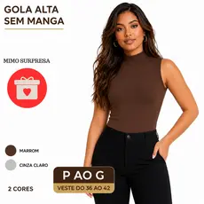 Blusa Regata Feminina Gola Alta Suplex Premium Elegante Moda Verão