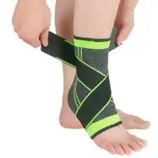 Tornozeleira Anti-Derrapante Ortopédica Ajustável Esportiva Proteção de Joelho com Strap Crossfit