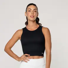Regata Fitness Básica Feminina Preta Canelada Academia Algodão
