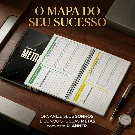 Agenda Planner para Metas Sonhos e Objetivos