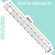 Régua 5x60 Patchwork costura quilting encadernação escollar em acrílico super resistente oferta shopee.