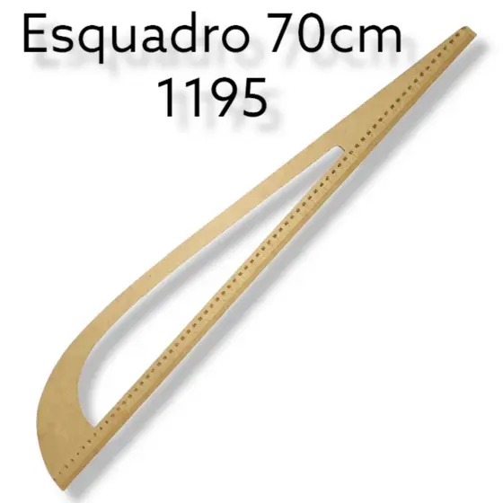 Régua Esquadro 70cm Modelagem Confecção 0510 70x11cm Mdf Promoção