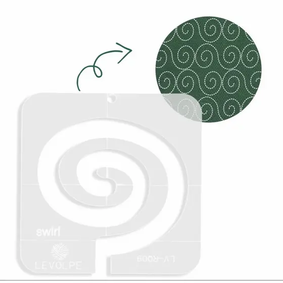 Régua Para Quilting Caracol Swirl 14x14cm Patchwork Costura Promoção