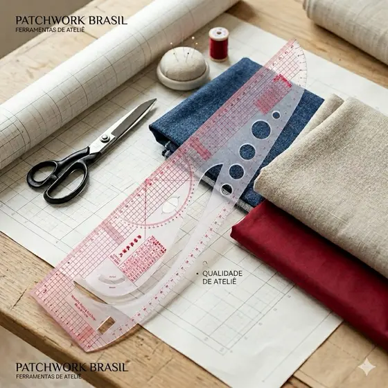 Régua Para Modelagem 3 Em 1 Flexível Patchwork ,costura, corte Promoção