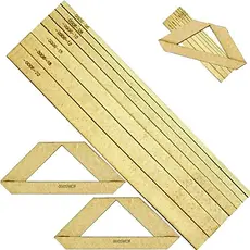 Kit Régua Gabarito Cartonagem Encadernação Fio De Cabelo Mdf
