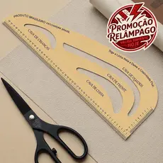 Régua Curva De Corte 6 em 1 E Costura Com Cava Original Patchwork Brasil