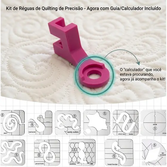 Kit 11 Réguas Para Quilting Costura Patchwork