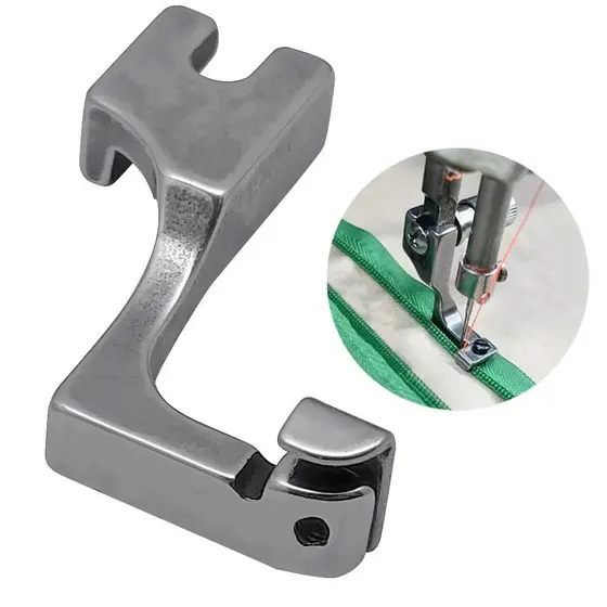 Calcador para zíper com regulagem t69 maquina de costura industrial