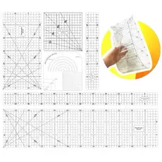 Régua  Flexível  Para Patchwork Scrapbook Costura em Geral 15x60, 15x30, 05x60