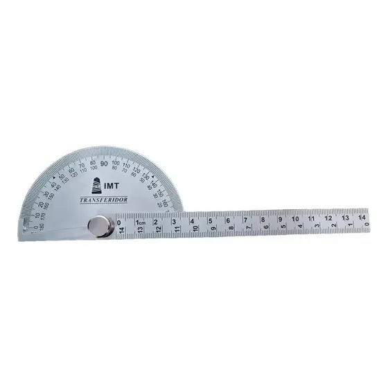 Transferidor de Grau Inox 0° a 180° – Ferramenta de Medição Precisa