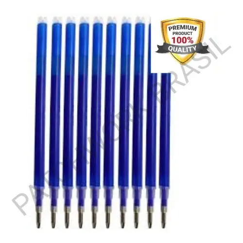 10 Refil Caneta Mágica Fantasminha Tecido Apaga Calor Azul.