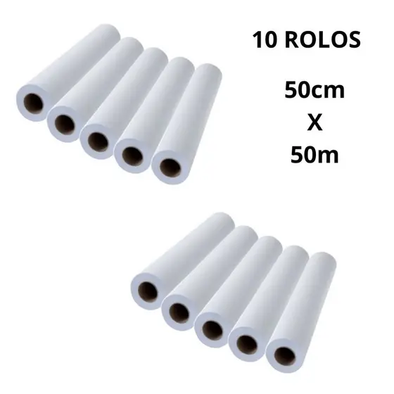 Lençol Descartável Papel Hospitalar Maca 50x50 10 Rolos