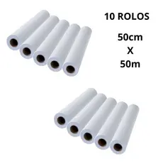 Lençol Descartável Papel Hospitalar Maca 50x50 10 Rolos