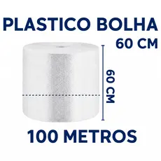 Plástico Bolha 60 Cm X 100 E-commerce 25 Micras Bolha Mudança Proteção Transporte