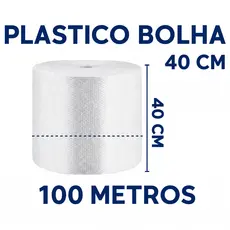 Plastico Bolha - Bobina 40 Cm X 100 M 25 Micras papel bolha filme bolha