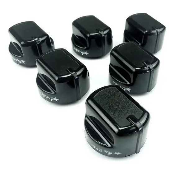 Kit 6 Botões Manipulos Para Fogão Dako Supreme Original 5 Botoes Fogao + 1 Botao Temperatura Forno