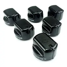 Kit 6 Botões Manipulos Para Fogão Dako Supreme Original 5 Botoes Fogao + 1 Botao Temperatura Forno