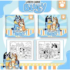 LIVRO COLORIR BLUEY CACHORROS FOFOS DESENHO