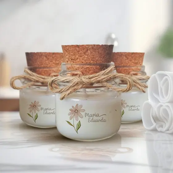 Mini vela aromáticas Vela artesanal perfumada vela lembrancinha 40g kit com 6