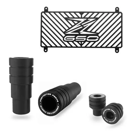 Kit Slider Dianteiro E Traseiro Nylon + Tela Z650 18 20 21