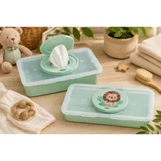 Porta Lenços Umedecidos Safari Organizador Quarto Bebê Prático Decorativo Higiene Infantil Plasútil