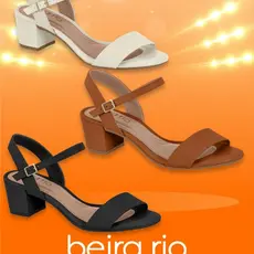 Sandália beira rio salto grosso bloco baixo casual básica dia a dia  lisa feminina original