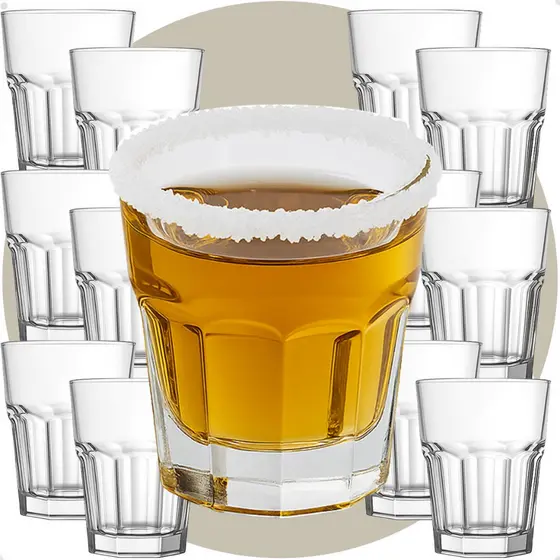 Kit 15 Copos Shot Vidro Dose Cachaça Pinga Tequila Pingometro Whisky Cachaça Vodka Capacidade 45ml