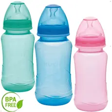 Mamadeira Aquarela Big 330ml Bico Redondo Colors Original Kuka