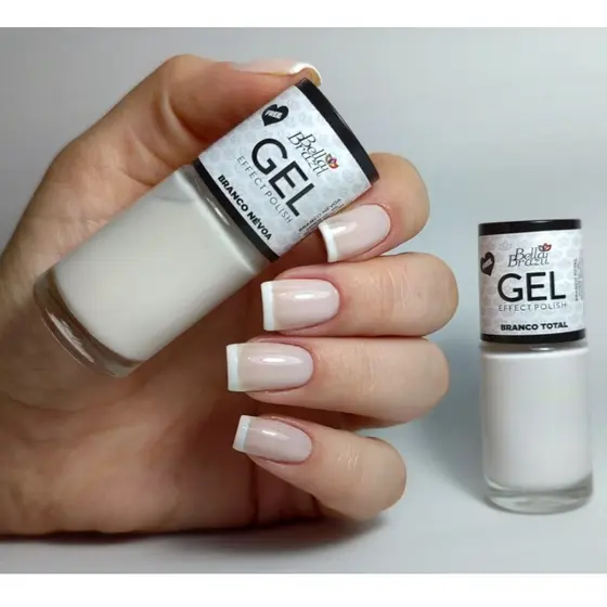 Bella Brazil Kit 02 Esmaltes Efeito Gel Francesinha 9ml