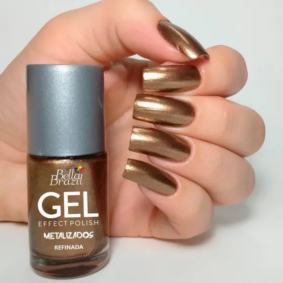 Esmalte Efeito Gel 212 Refinada - Bella Brazil Coleção Metalizado 9ml
