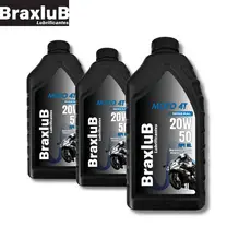 KIT 3 LITROS ÓLEO LUBRIFICANTE PARA MOTO 20w50 4T.