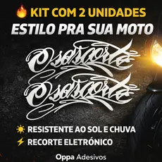 KIT 2 ADESIVO OSASCORTE GRAU PARA CARRO MOTO CAPACETE PARALAMA