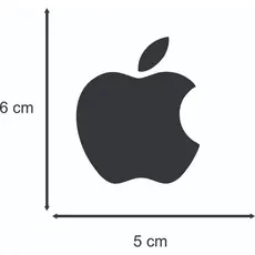 Adesivo Apple Maça 6x5 Maça ,Moto, Carro , Bike, Capacetes