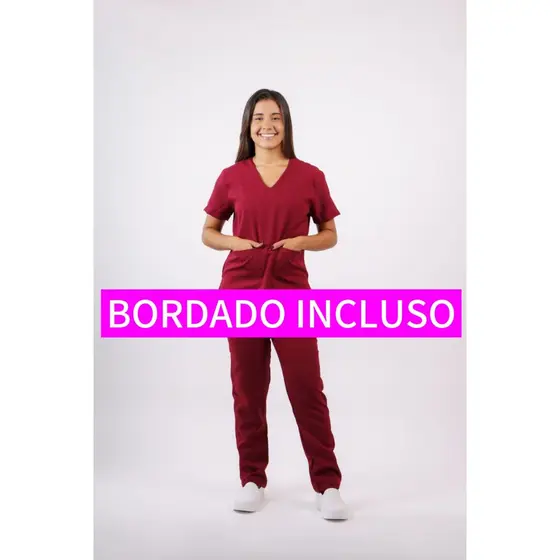 Conjunto Scrub Pijama Hospitalar Feminino COM BORDADO incluso