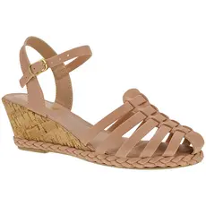 Sandália Anabela Feminina Plataforma Babuche Huarache Espadrille Shekinah Lançamento Macia