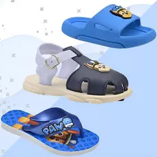 Kit 3 Em 1 Babuche Confortável Chinelo Patrulha Macio Slide Nuvem Leve Menino Marca Nexa