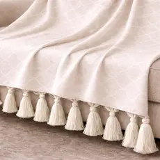Manta Xale Jacquard Geométrica para Sofá 2,50x1,40 Premium