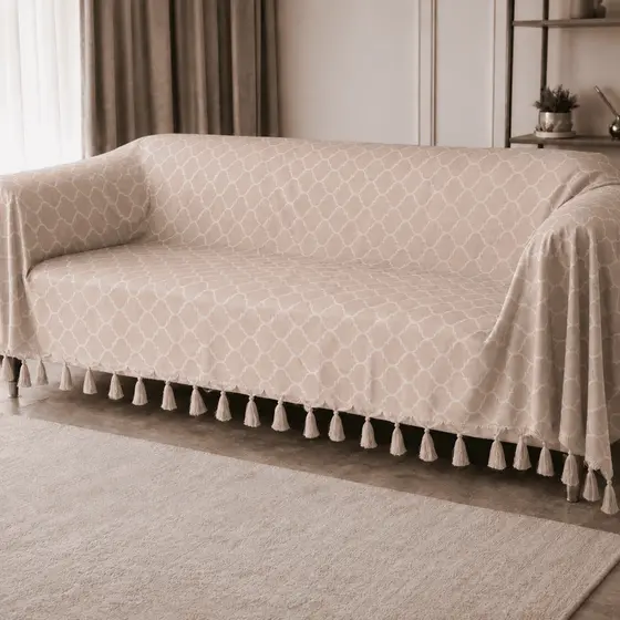 Manta Gigante Jacquard Premium 3,00x2,80 Xale Para Sofá