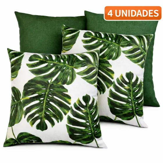 Kit 4 Capas de Almofada Jacquard 45x45 Decorativa Premium