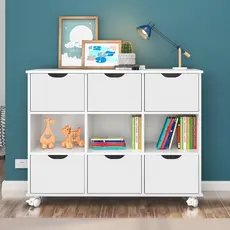 Nicho Organizador com Rodízios Toys 6 Gavetas Q01 Branco - Mpozenato
