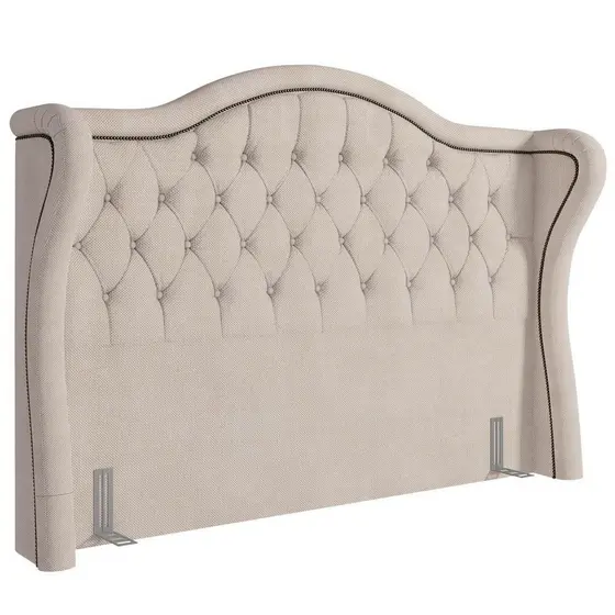 Cabeceira Cama Box Casal 140cm Antibes P02 Linho Bege Cru - Mpozenato
